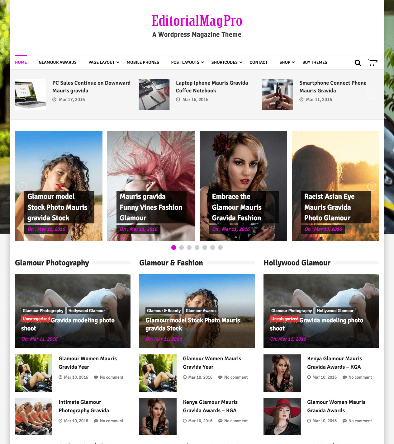 Sparkle Theme-Editorial-Mag-news