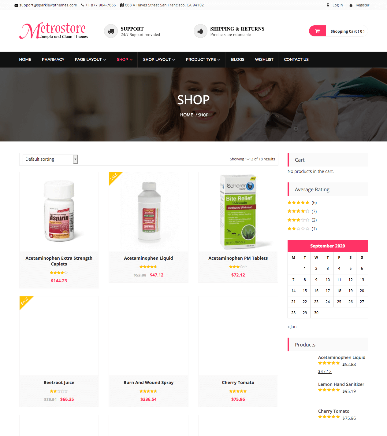 Sparkle Theme-MetroStore-categort