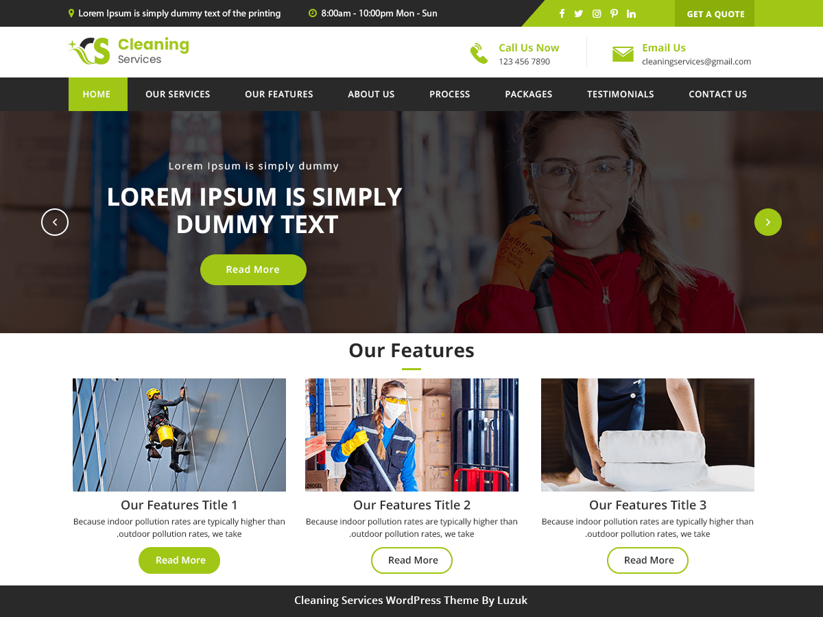 multipurpose cleaning theme