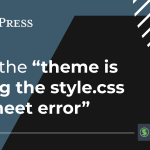 Stylesheet Missing Error