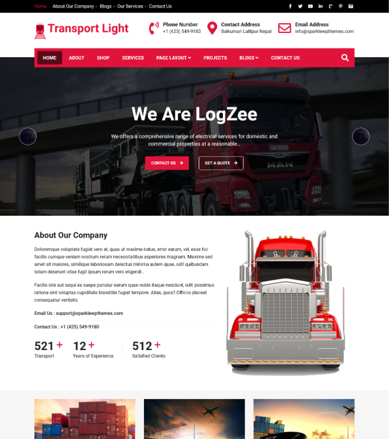 Transport Light, Constructionlight, Sparkle Themes
